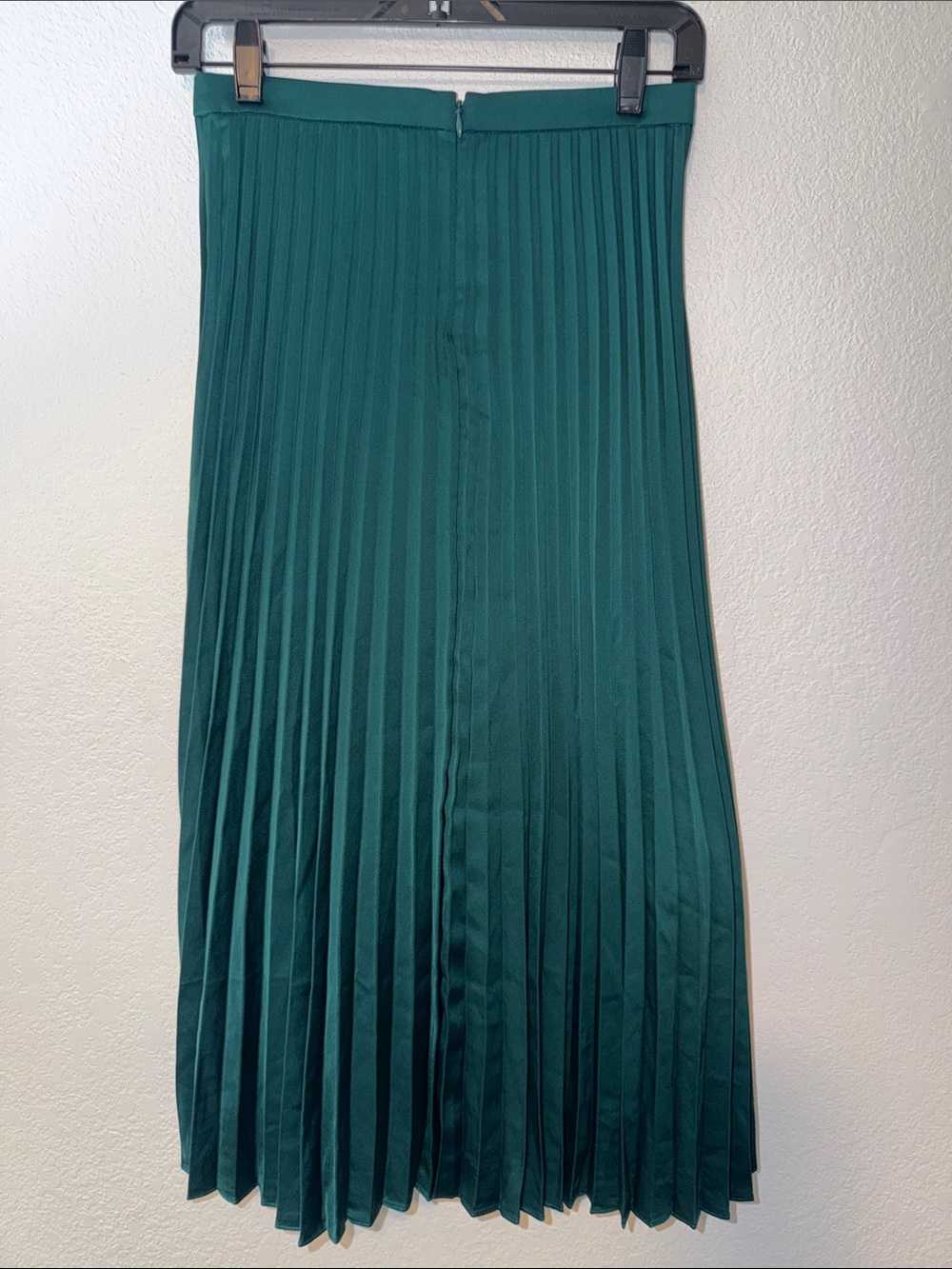 J. Crew Emerald Green Pleated Midi Skirt - Picture 7 of 8